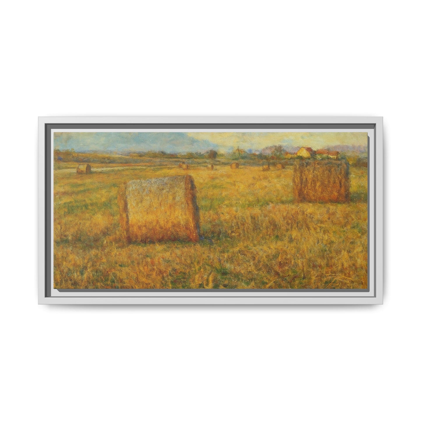 Framed Matte Canvas Wall Art - Rustic Farm Landscape, Country Decor, Home Gallery, Gift for Nature Lovers, Housewarming Decor - TRV