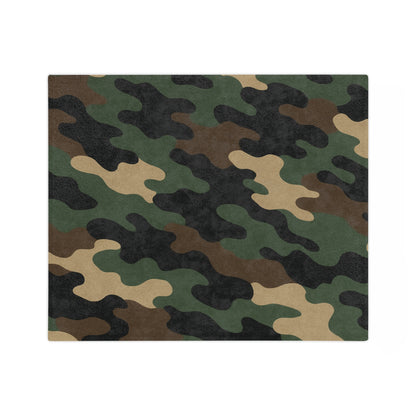 Cozy Camo Velveteen Microfiber Blanket - Soft, Warm, Perfect for Camping, Outdoors, Military Theme, Home Decor, Gift Idea - TRV