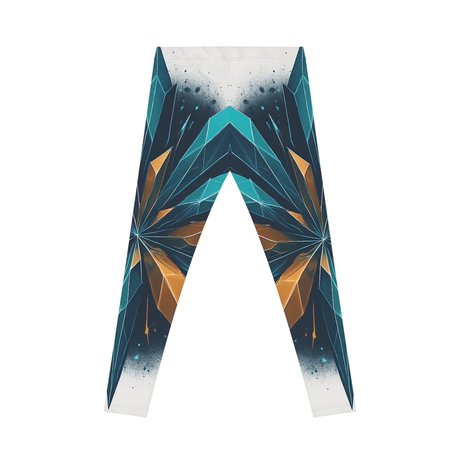 Vibrant Abstract Leggings for Women - Colorful Activewear, Stylish Fitness Outfit, Casual Wear for Yoga, Running, Gift Idea - TRV