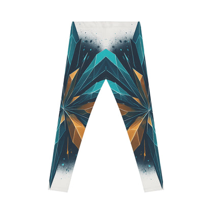Vibrant Abstract Leggings for Women - Colorful Activewear, Stylish Fitness Outfit, Casual Wear for Yoga, Running, Gift Idea - TRV