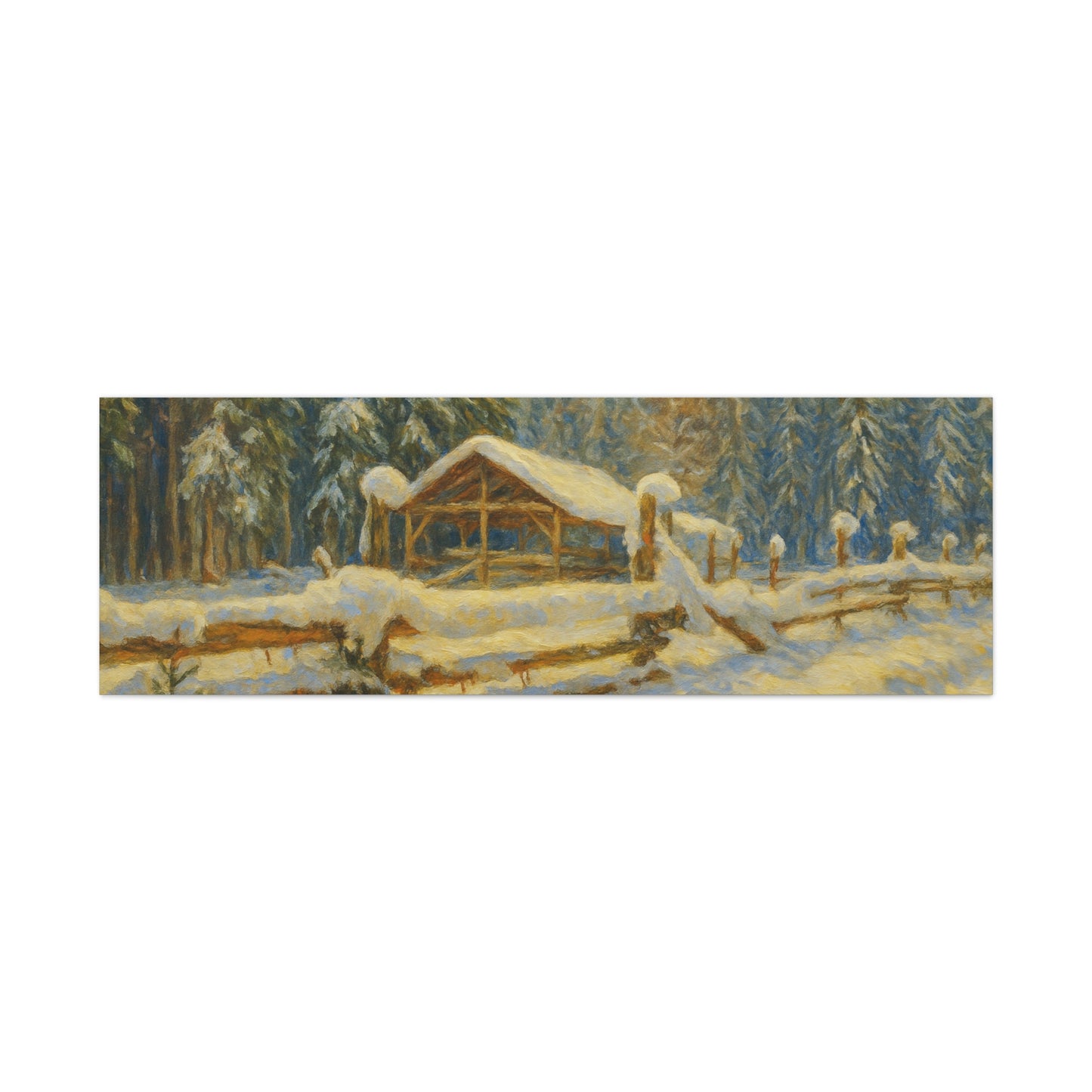 Canvas Wall Art, Winter Landscape Print, Home Decor, Rustic Art, Gift for Nature Lovers, Holiday Decoration - TRV