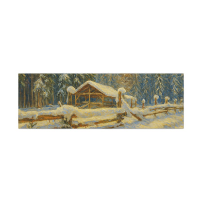 Canvas Wall Art, Winter Landscape Print, Home Decor, Rustic Art, Gift for Nature Lovers, Holiday Decoration - TRV
