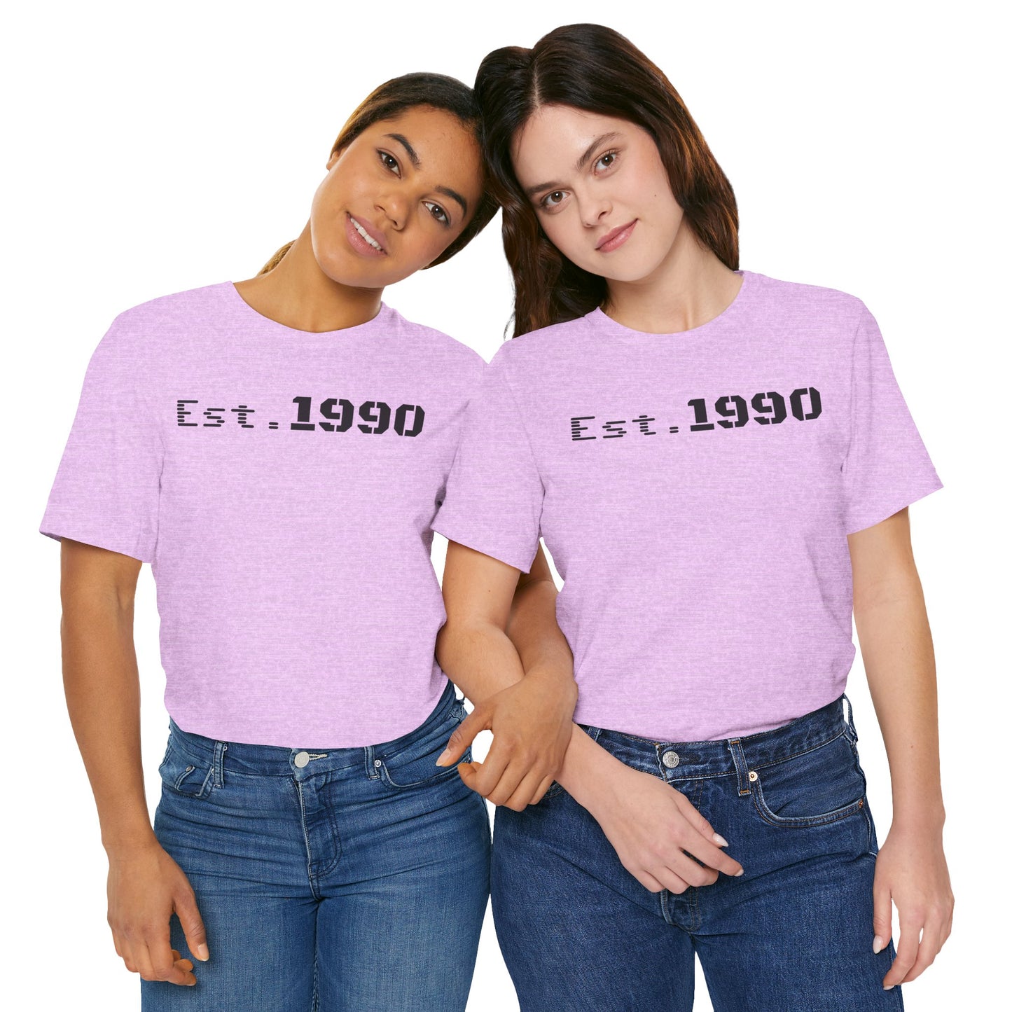 Unisex Est. 1990 Nostalgic Jersey Tee - Perfect Gift, Vintage Style, Retro Fashion, Birthday Celebration, Casual Wear - TRV