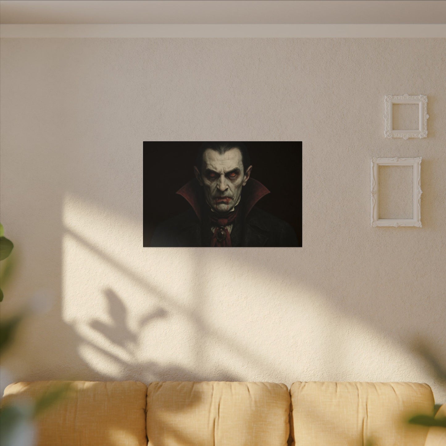 Vampire Portrait Canvas Wall Art – Gothic Dracula Print on Canvas