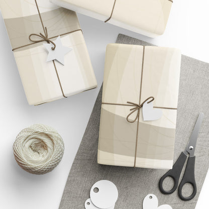 Neutral Abstract Circles Wrapping Paper