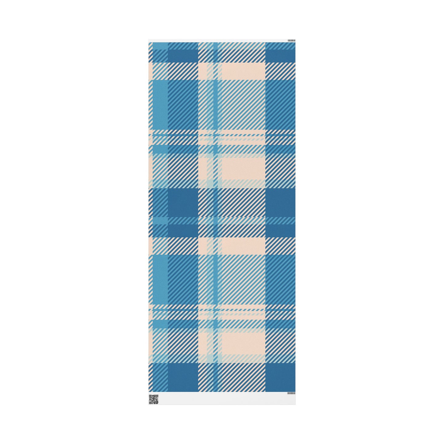 Blue Plaid Wrapping Paper Roll – Classic Plaid Gift Wrap for Birthdays & Holidays