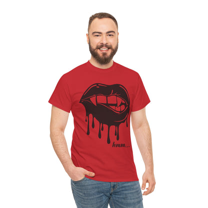 Edgy Graphic Tee - Dripping Lips Design - Unisex Heavy Cotton Tee