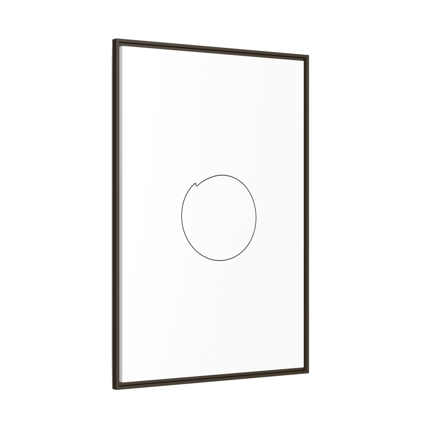 Minimal Circle Line Matte Canvas Framed | Modern Abstract Wall Art