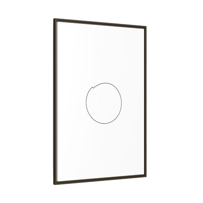 Minimal Circle Line Matte Canvas Framed | Modern Abstract Wall Art