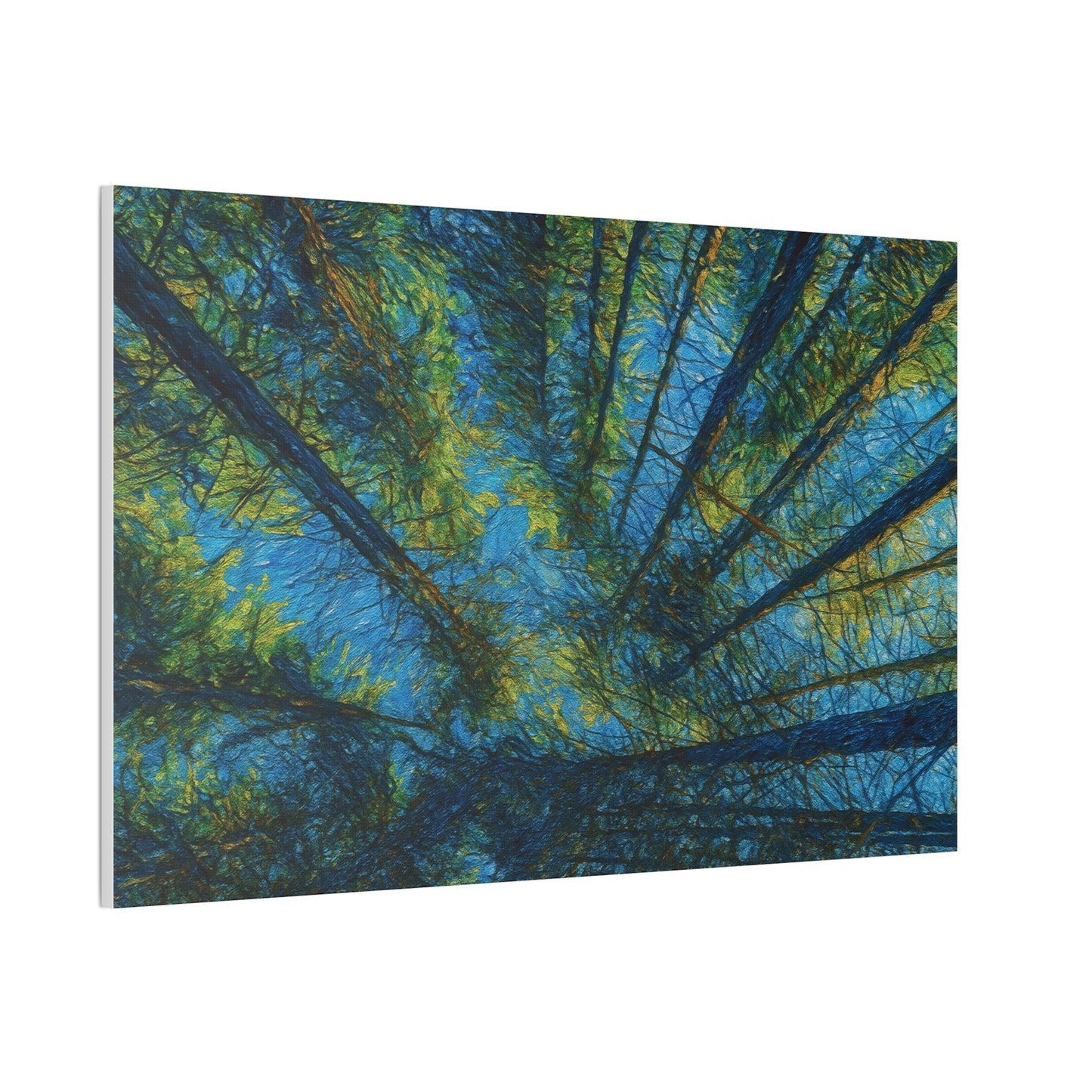 Forest Canopy Canvas Print – Upward View Trees Wall Art (Stretched Canvas 0.75")