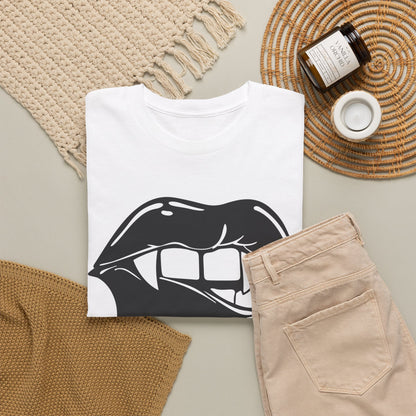 Edgy Graphic Tee - Dripping Lips Design - Unisex Heavy Cotton Tee