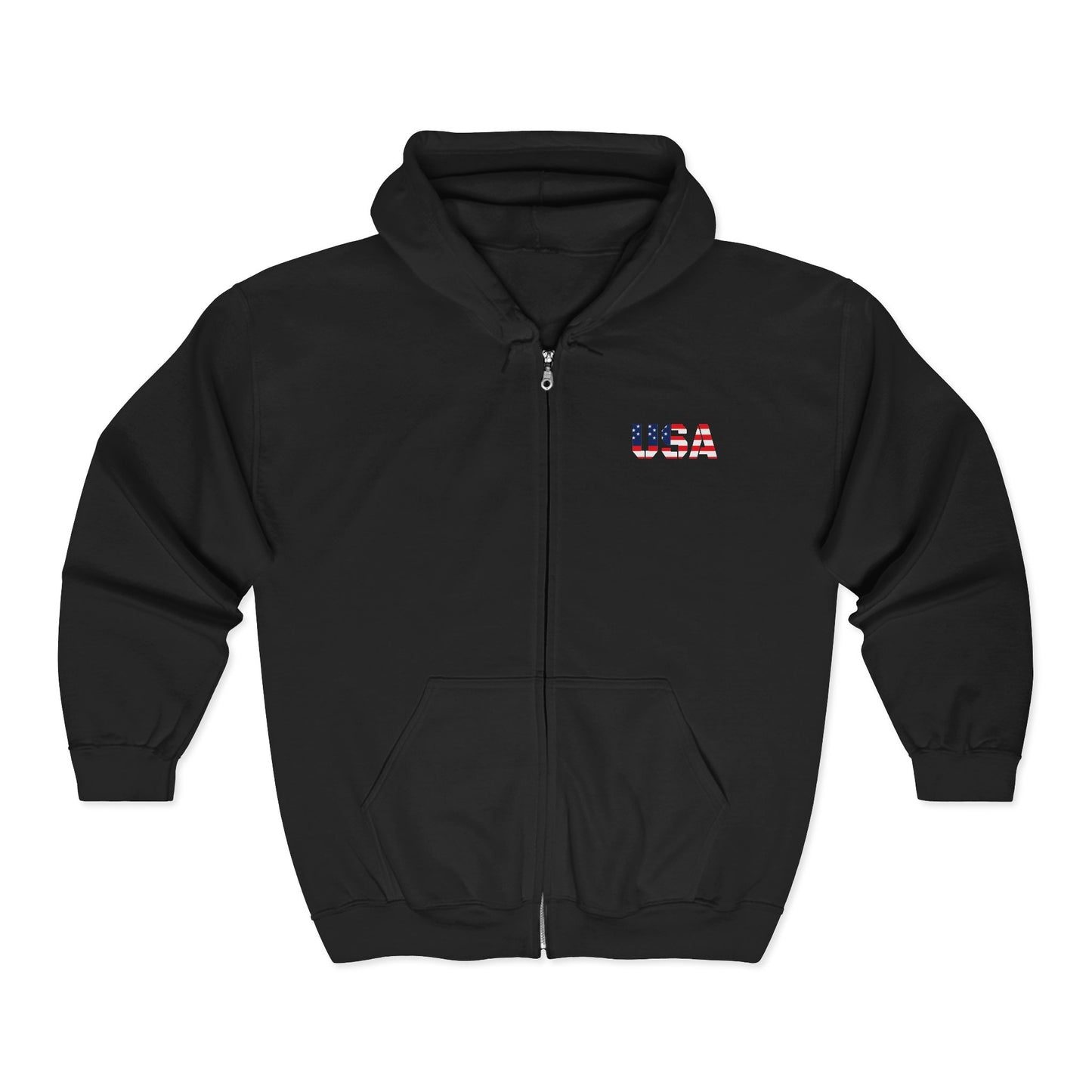 USA Flag Full‑Zip Hoodie — American Patriotic Zip-Up Sweatshirt