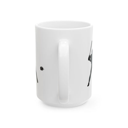 Baseball Ceramic Mug, Unique Gift for Art Lovers, Coffee Tea Cup, Home Decor, Minimalist Design, Ideal for Birthdays and Holidays