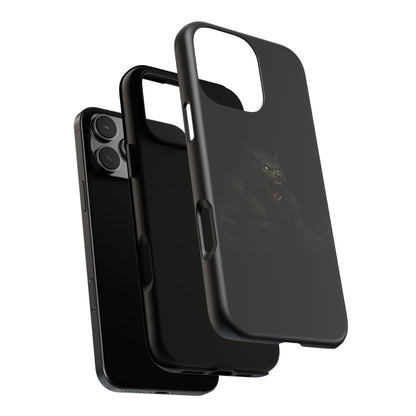 Werewolf Phone Case, Tough Cases, Black Panther Design, Gift for Animal Lovers, Phone Accessories, Fierce Phone Protection - TRV