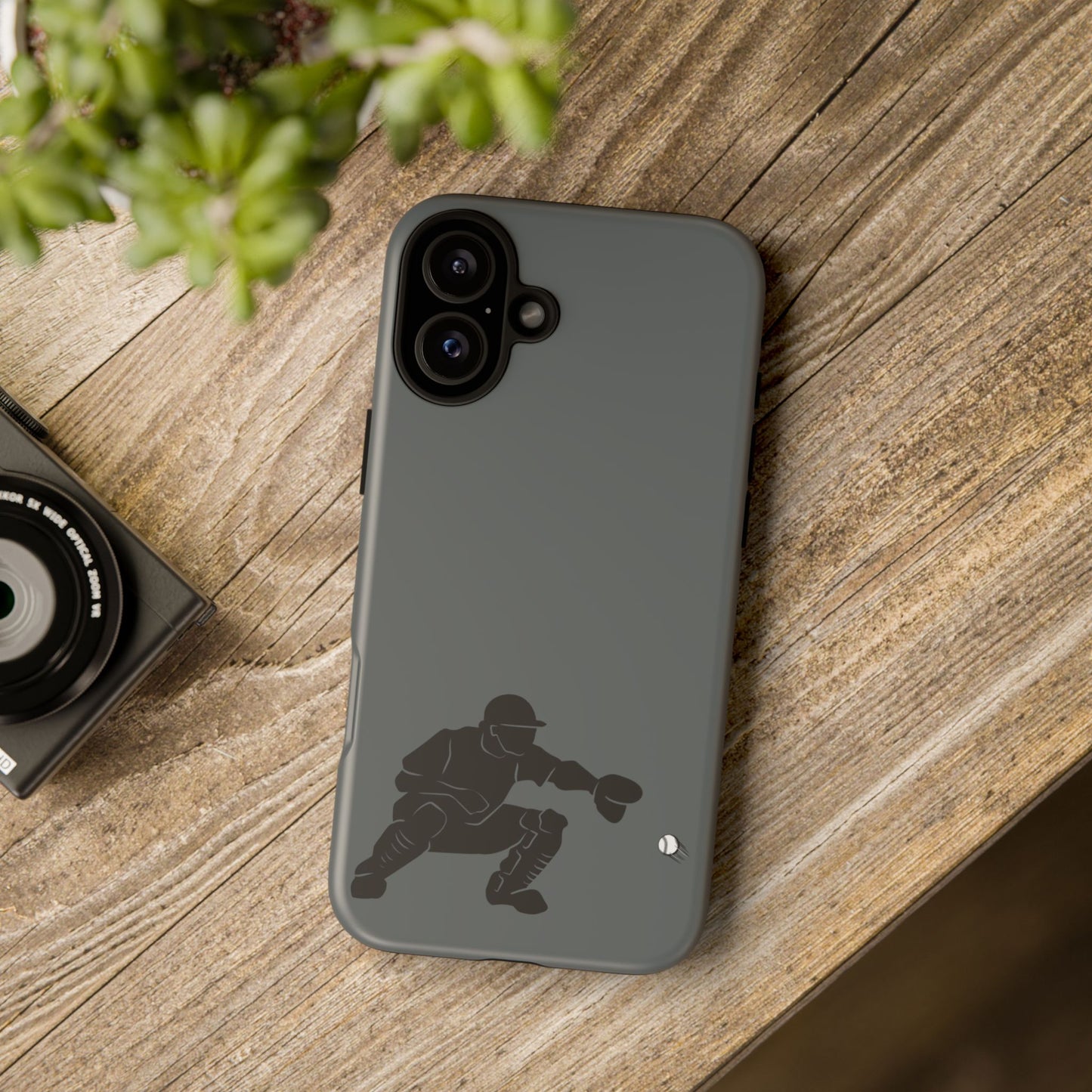 Baseball Catcher Phone Case, Sports Phone Accessory, Tough Cases, Gift for Athletes, Sports Fan Merchandise, Unique Design - TRV