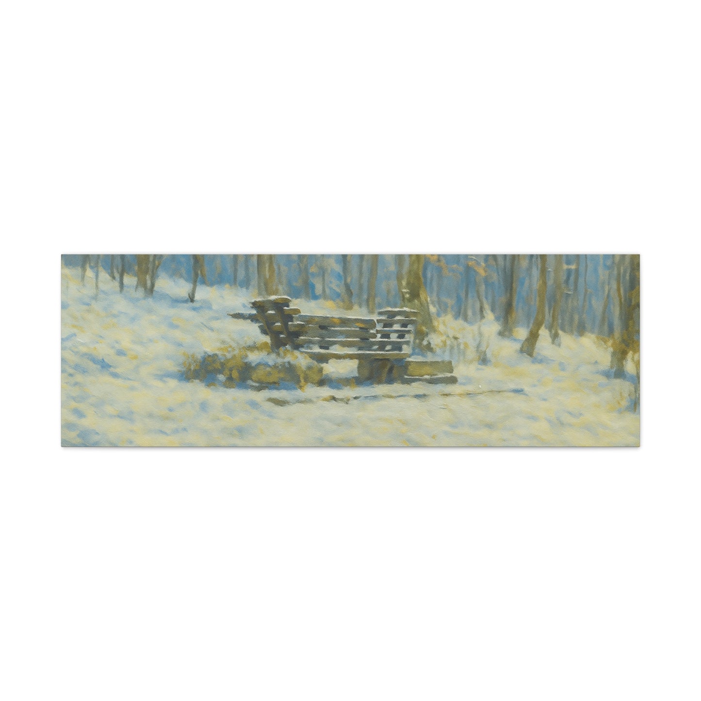 Winter Serenity Canvas Wall Art, Cozy Living Room Decor, Nature Landscape Print, Gift for Art Lovers, Home Decor, Seasonal Artwork - TRV