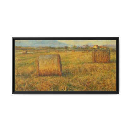 Framed Matte Canvas Wall Art - Rustic Farm Landscape, Country Decor, Home Gallery, Gift for Nature Lovers, Housewarming Decor - TRV