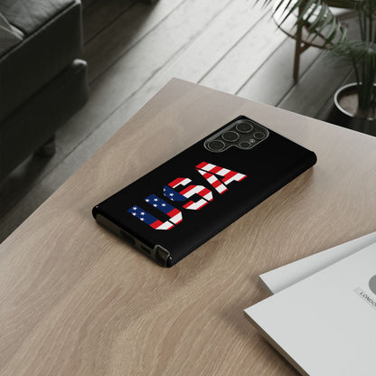 USA Flag Phone Case, Tough Phone Cover, Patriotic Gift, Independence Day Accessory, American Pride Mobile Case - TRV