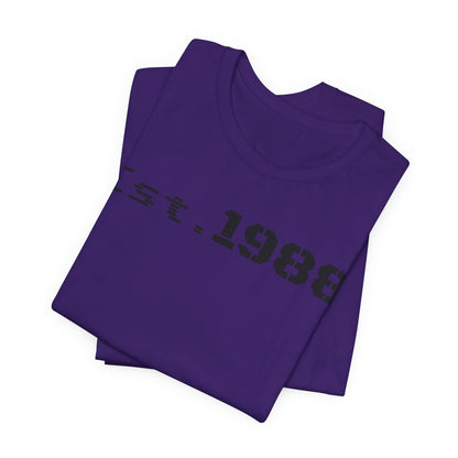 Est. 1988 Unisex Jersey Tee, Vintage Birthday Shirt, Casual Everyday Wear, Gift for Him or Her, Anniversary Celebration Tee