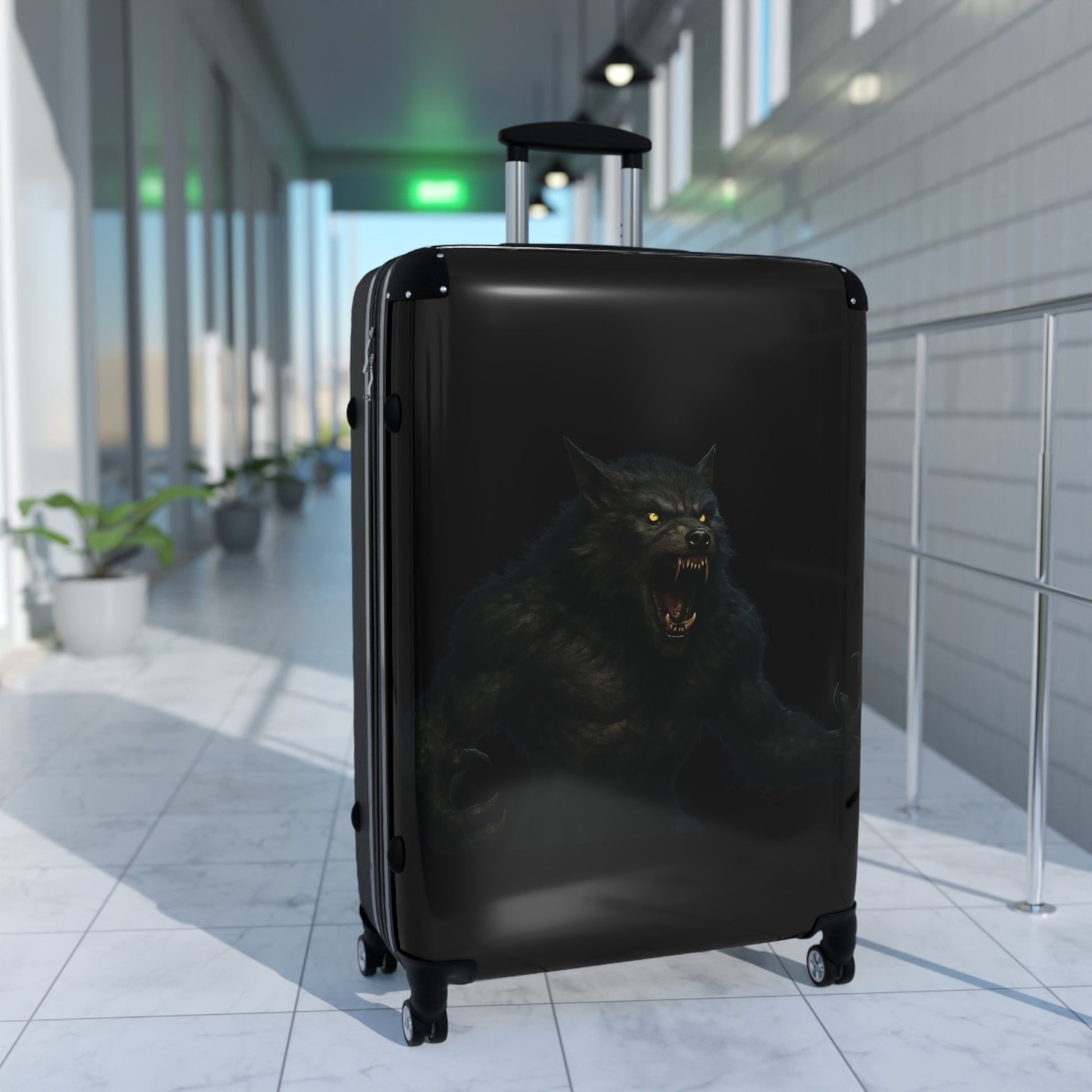 Fierce Werewolf Suitcase, Travel Luggage, Halloween Travel, Unique Carry-On, Adventure Gear, Gift for Travelers, Fantasy Travel - TRV