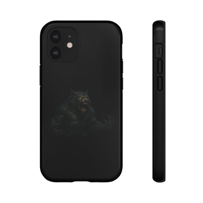 Werewolf Phone Case, Tough Cases, Black Panther Design, Gift for Animal Lovers, Phone Accessories, Fierce Phone Protection - TRV