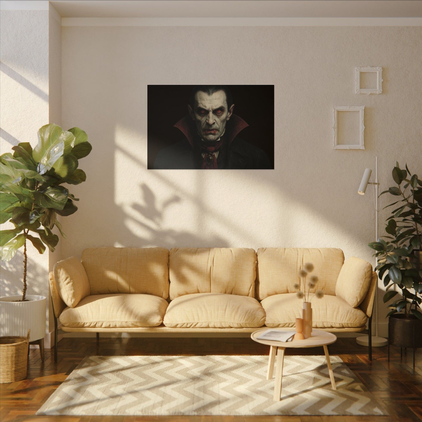 Vampire Portrait Canvas Wall Art – Gothic Dracula Print on Canvas