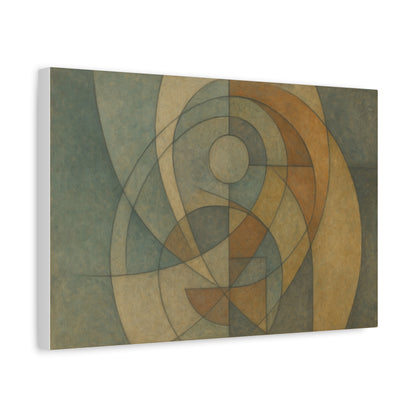 Abstract Geometric Circles Matte Canvas