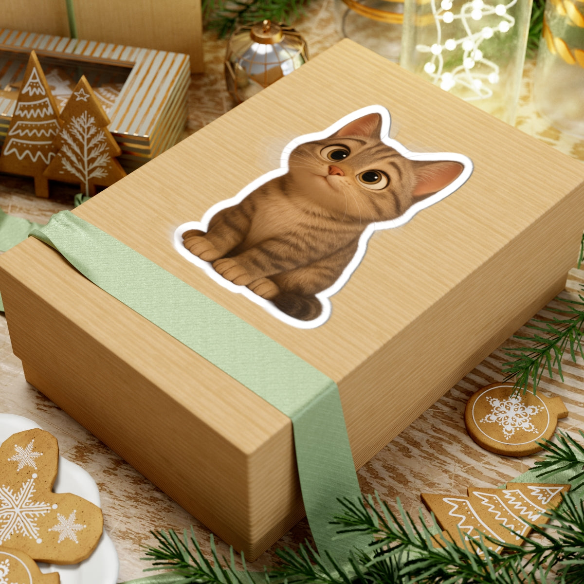Adorable Cat Kiss-Cut Stickers | Cute Animal Decor, Laptop Stickers, Gift for Cat Lovers, Scrapbooking, Fun Aesthetic