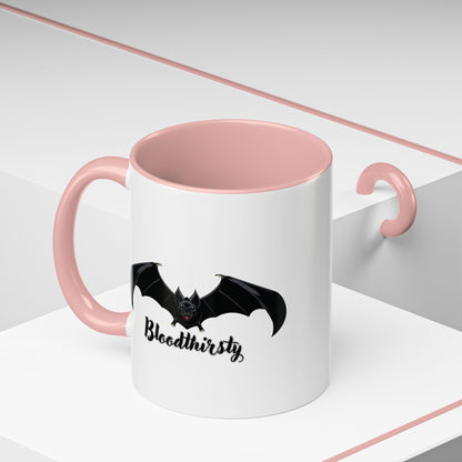 Bloodthirsty Bat Coffee Mug - Unique Halloween and Gothic Accents