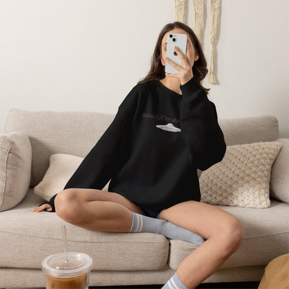 Relaxing UFO Driving Sweatshirt, Funny Gift for UFO Lovers, Unisex Crewneck Pullover, Casual Wear, Space Enthusiast Apparel