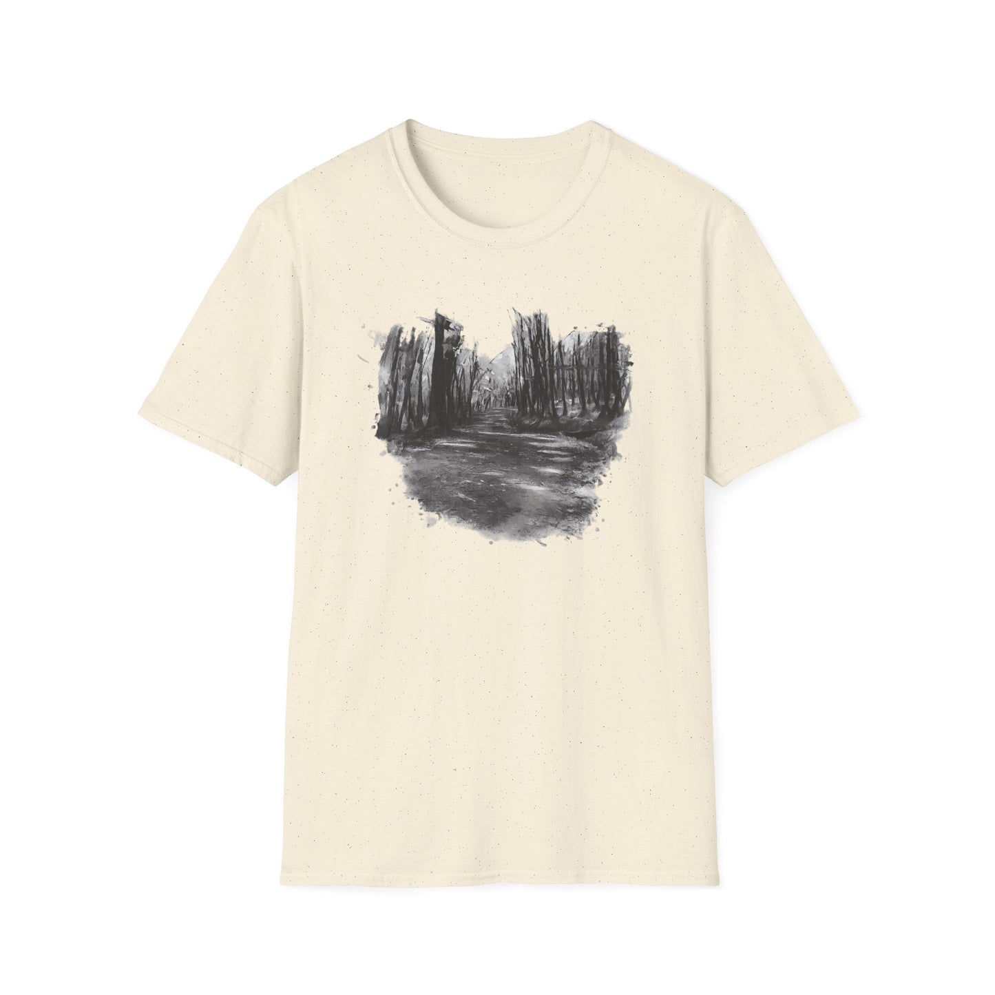 Minimalist Nature-Inspired Unisex Softstyle T-Shirt, Casual Wear, Everyday Style, Gift for Nature Lovers, Eco-Friendly Fashion