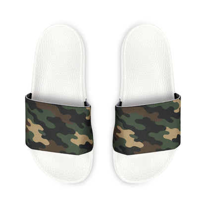Camouflage Men's Slip-On Sandals | Casual Comfort Footwear for Summer, Beach Days, Outdoor Activities, Gifts for Him, Fashionable Slides - TRV