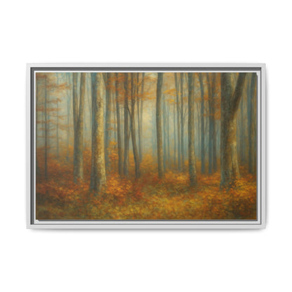 Autumn Forest Canvas Art, Framed Wall Decor, Rustic Home Decor, Nature Artwork, Gift for Nature Lovers - TRV