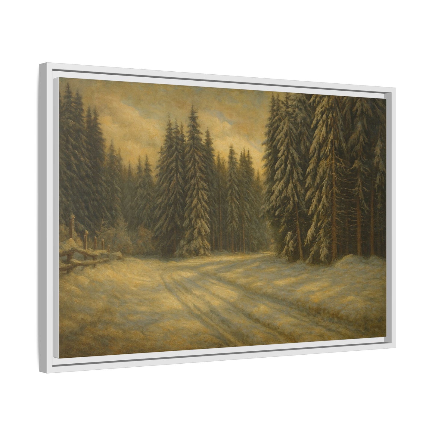 Framed Matte Canvas Wall Art - Serene Forest Landscape, Living Room Decor, Nature Print, Home Aesthetic, Gift for Nature Lovers, Wall [...] - TRV