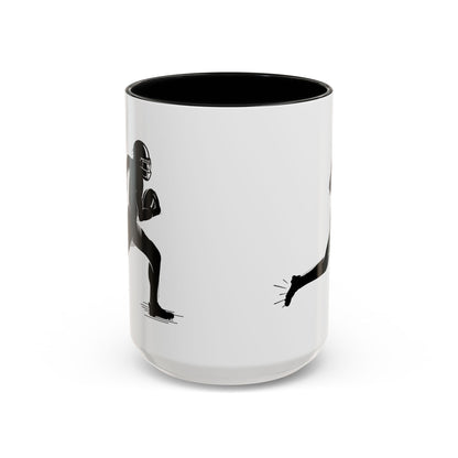 Football Player Themed Accent Coffee Mug, Sports Fan Gift, Unique Mug for Athletes, Coffee Lover, Game Day Essential - TRV