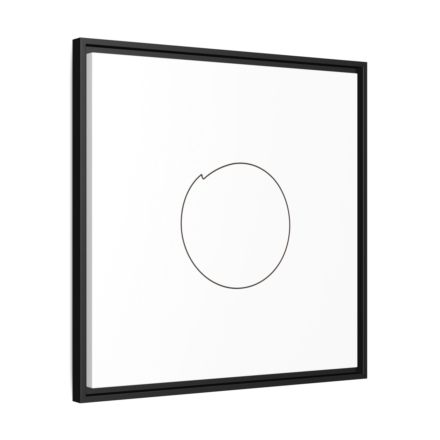 Minimal Circle Line Matte Canvas Framed | Modern Abstract Wall Art
