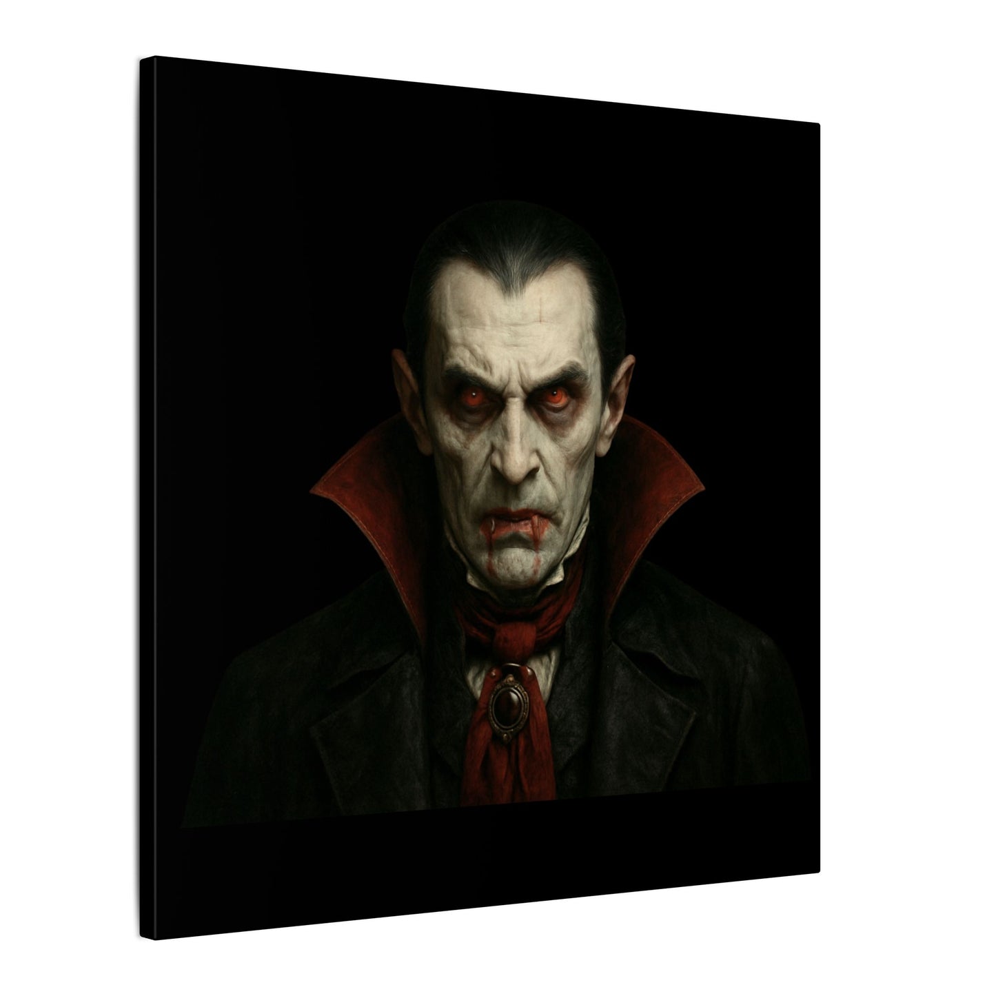 Vampire Portrait Canvas Wall Art – Gothic Dracula Print on Canvas
