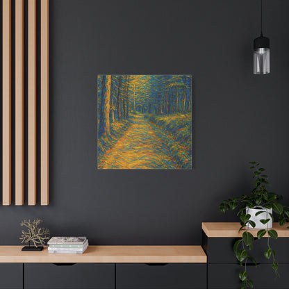 Van Gogh Style Forest Canvas Art | Nature Wall Decor, Home Office Accent, Gift for Nature Lovers, Gallery Wrapped, Living Room Wall Art - TRV