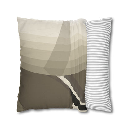 Abstract Neutral Leaf Artwork Pillowcase | Square Pillowcase