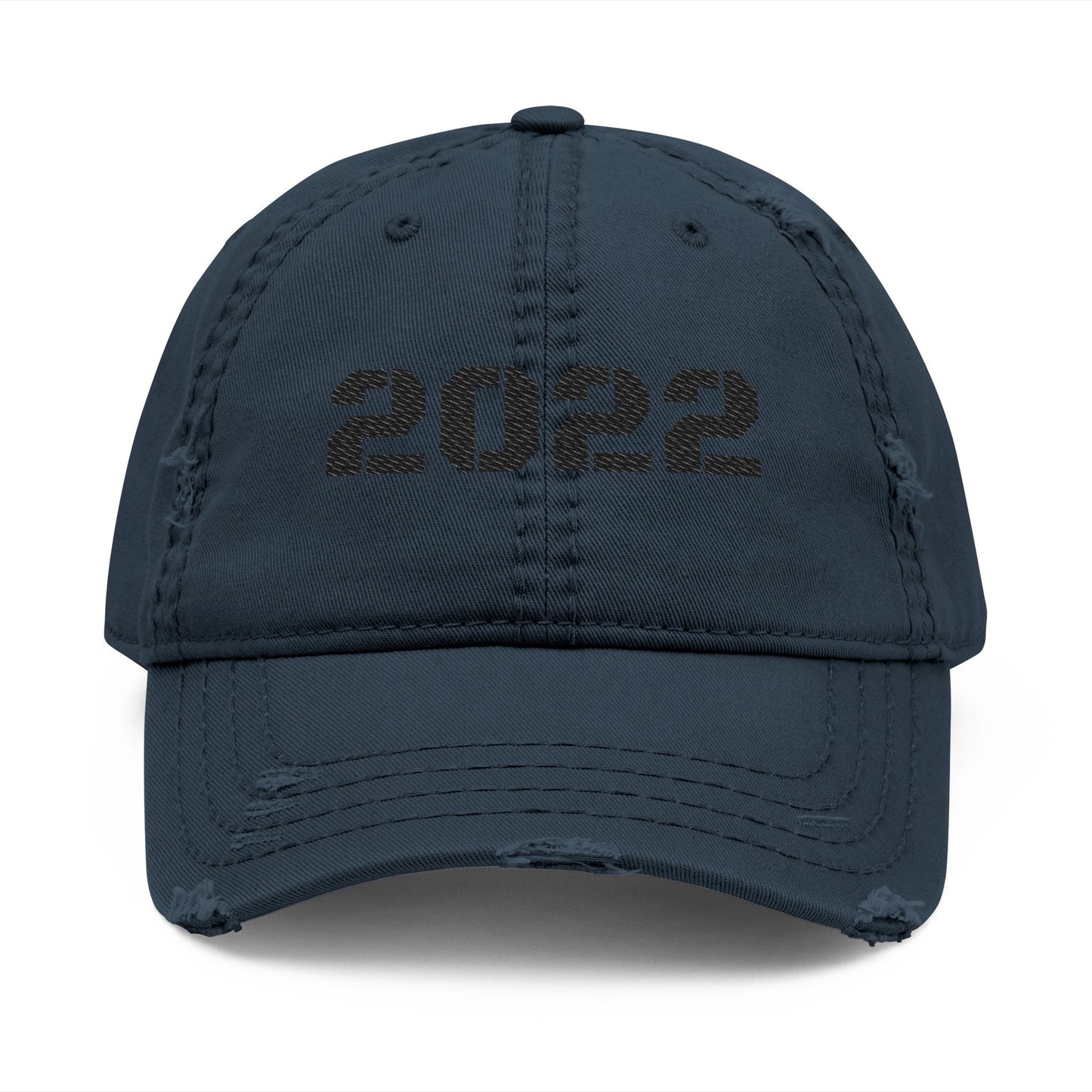 Distressed Dad Hat with 2022 Embroidery, Casual Cap for Everyday Wear, Unisex Hat for Outdoor Activities, Gifts for Father's Day, [...] - TRV