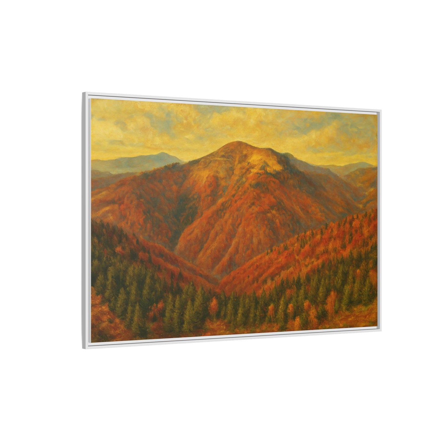 Autumn Landscape Wall Art, Cozy Home Decor, Nature Print, Framed Canvas, Fall Decorations, Gift Idea for Art Lovers - TRV