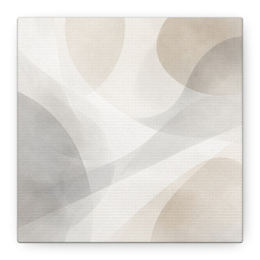 Neutral Abstract Organic Shapes Matte Canvas