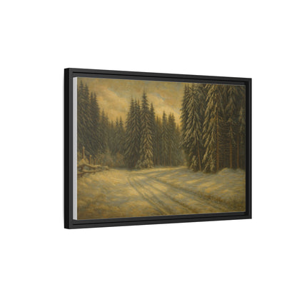 Framed Matte Canvas Wall Art - Serene Forest Landscape, Living Room Decor, Nature Print, Home Aesthetic, Gift for Nature Lovers, Wall [...] - TRV