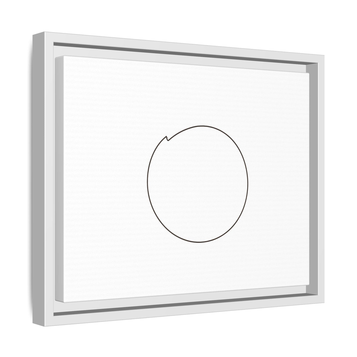 Minimal Circle Line Matte Canvas Framed | Modern Abstract Wall Art