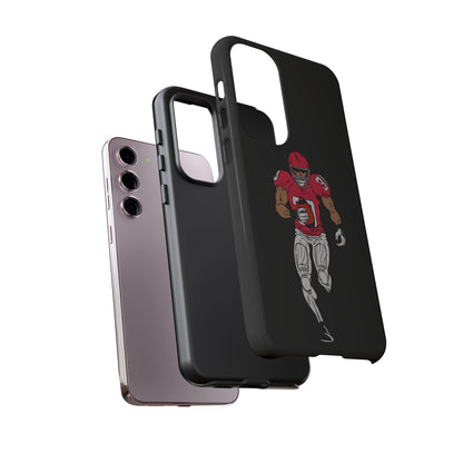 Football Player Tough Phone Case – Protective Black Sports iPhone Case