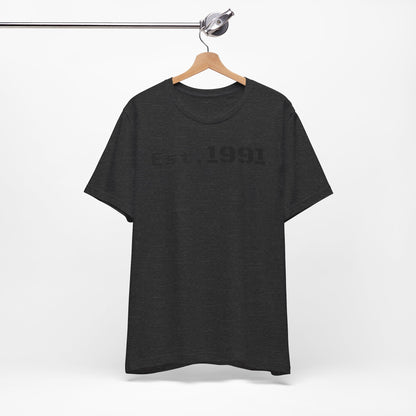 Established 1991 Unisex Jersey Tee | Vintage Anniversary Gift | Casual Wear, Birthday Shirt, Retro Style, Statement Tee, Gift for Him/Her - TRV