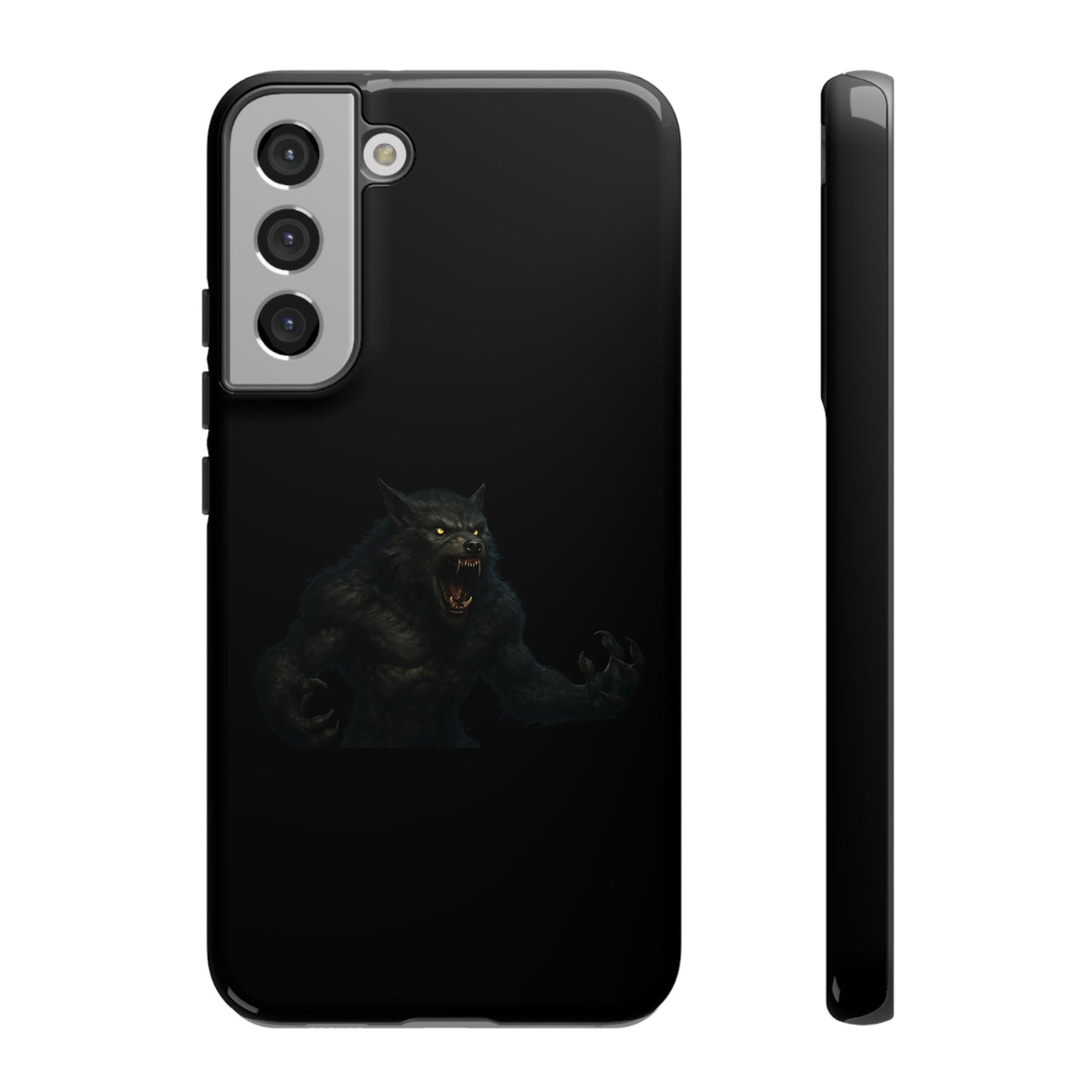 Werewolf Phone Case, Tough Cases, Black Panther Design, Gift for Animal Lovers, Phone Accessories, Fierce Phone Protection - TRV