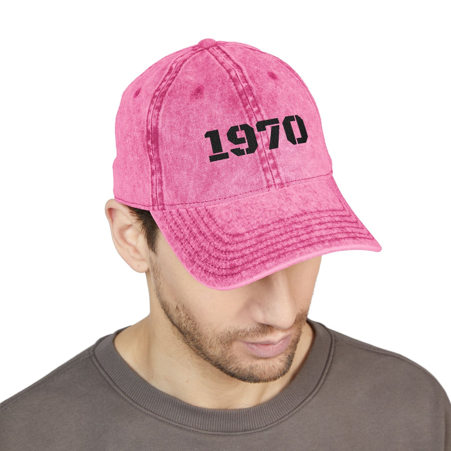 Vintage Embroidered Cap, Retro Baseball Hat, 70s Style Headwear, Gift for Dad, Casual Fashion Accessory - TRV