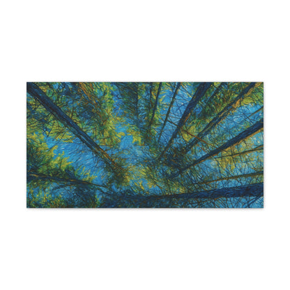 Forest Canopy Canvas Print – Upward View Trees Wall Art (Stretched Canvas 0.75")