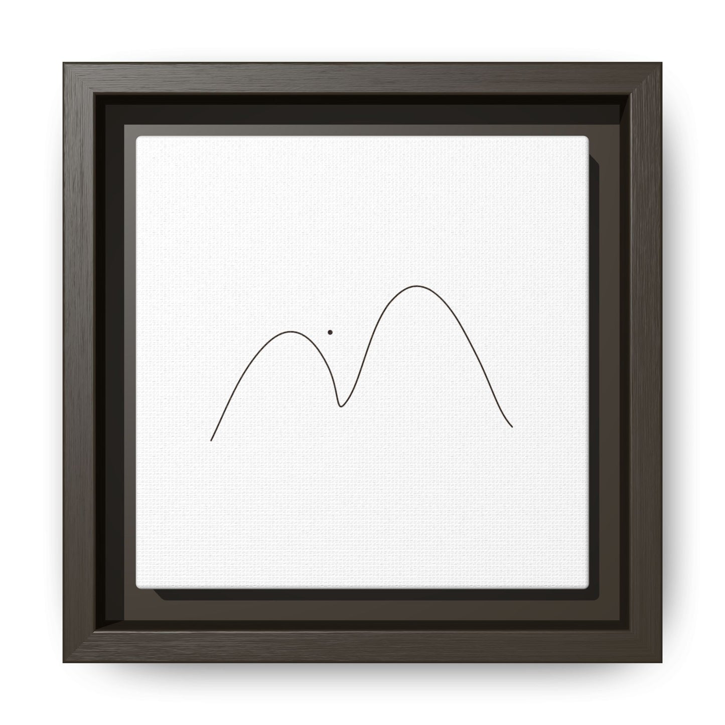Minimal Line Mountains Matte Canvas Framed